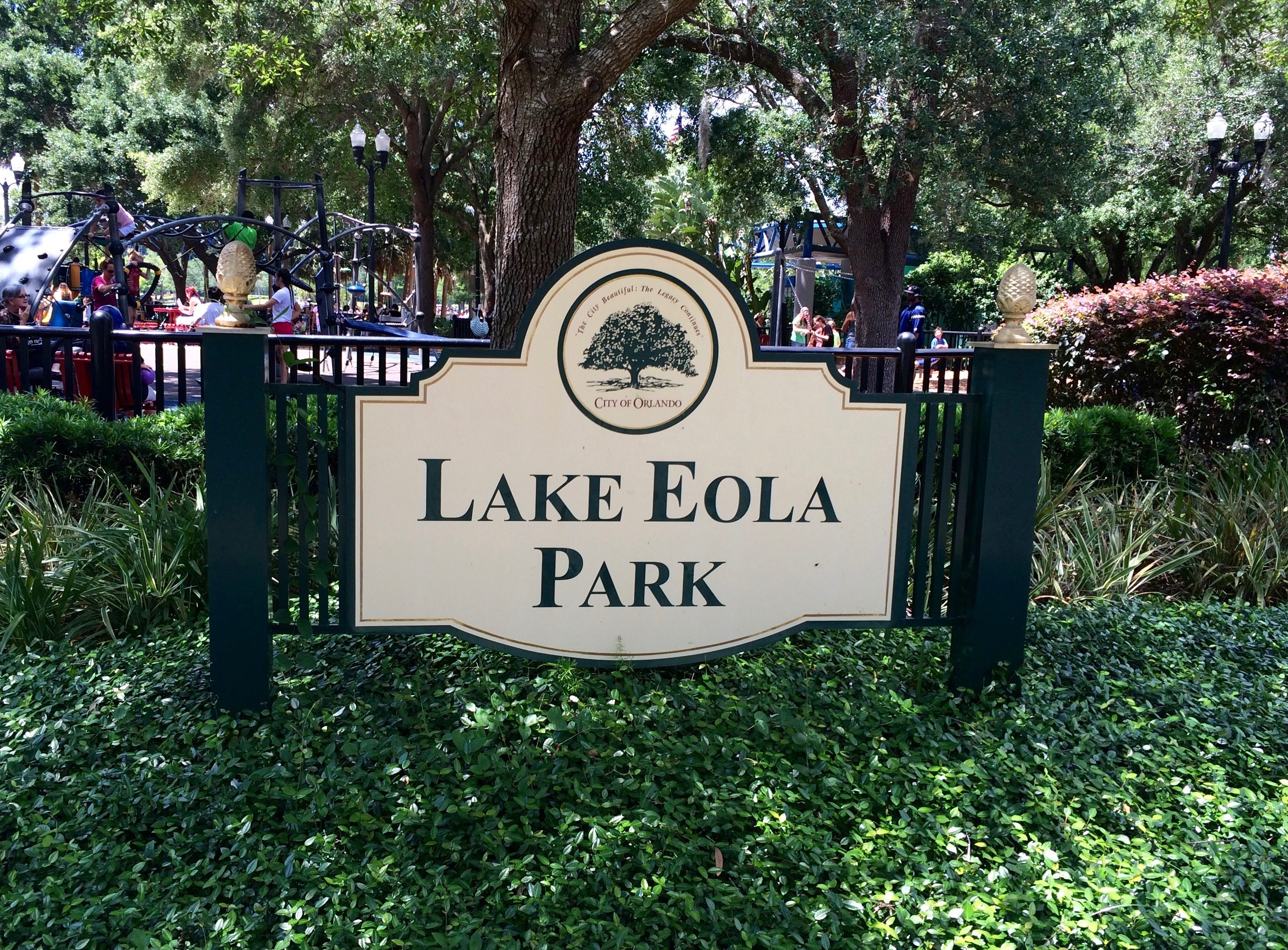 Lake Eola Park Sign Orlando Condo Critic