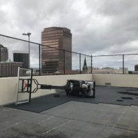 The Vue Sports Court Damage