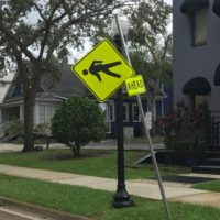 Thornton Park Sign Damage